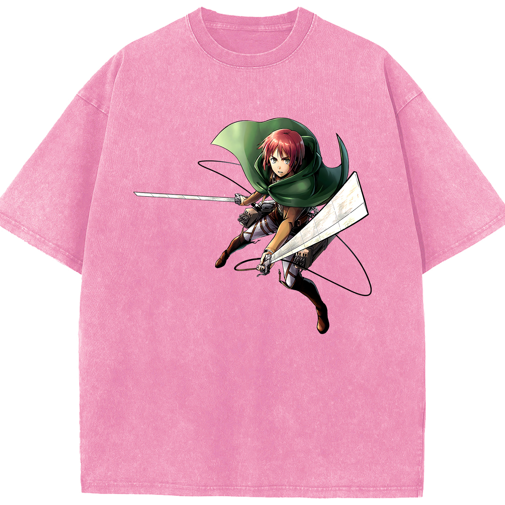 （画像用） 進撃の巨人 Attack on Titan 綿100% ヴィンテージ風 半袖Tシャツ（フロントプリント）